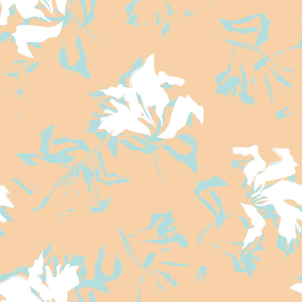 Floral Brush strokes Seamless Pattern Background vector