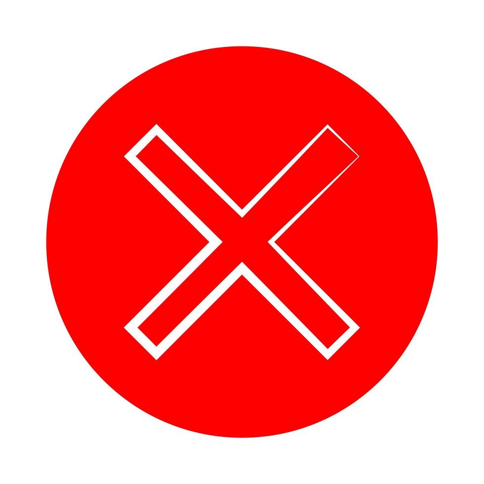 Error symbol on white background vector