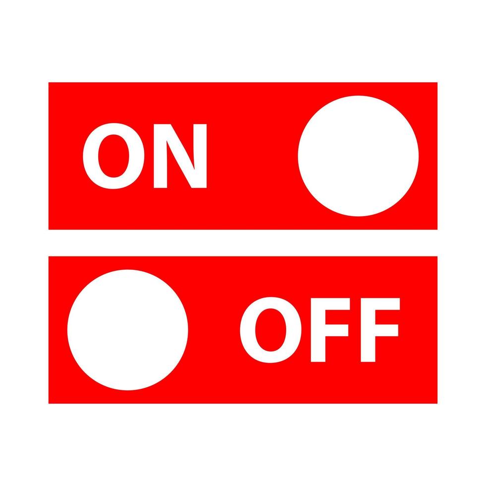 On off symbol on white background vector