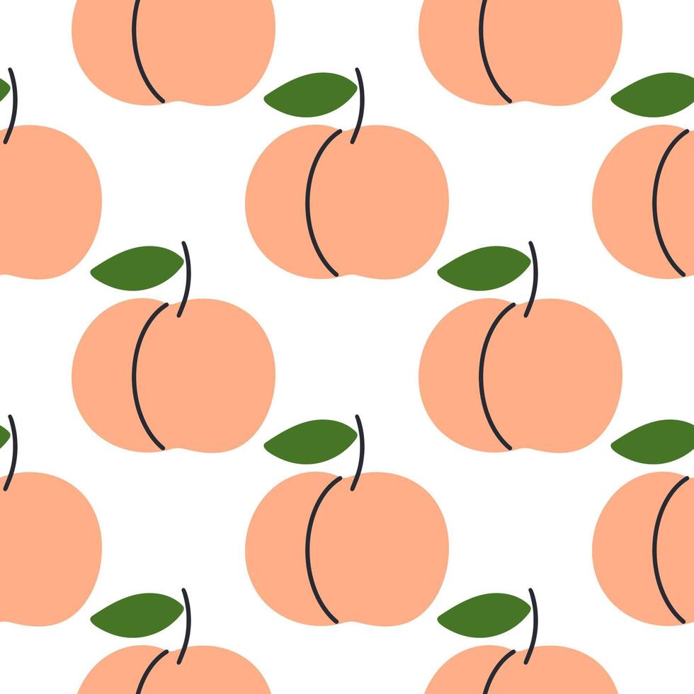 Peaches seamless pattern vector illustration 4847806 Vector Art at Vecteezy