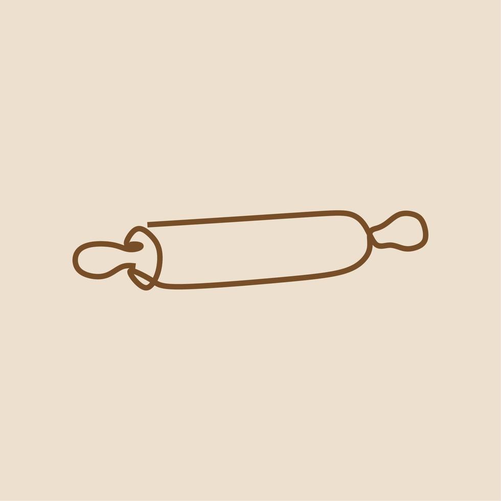 bake bread oneline continuous line art vector