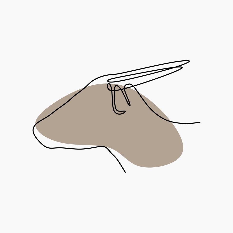 Anoa animal oneline continuous line art vector