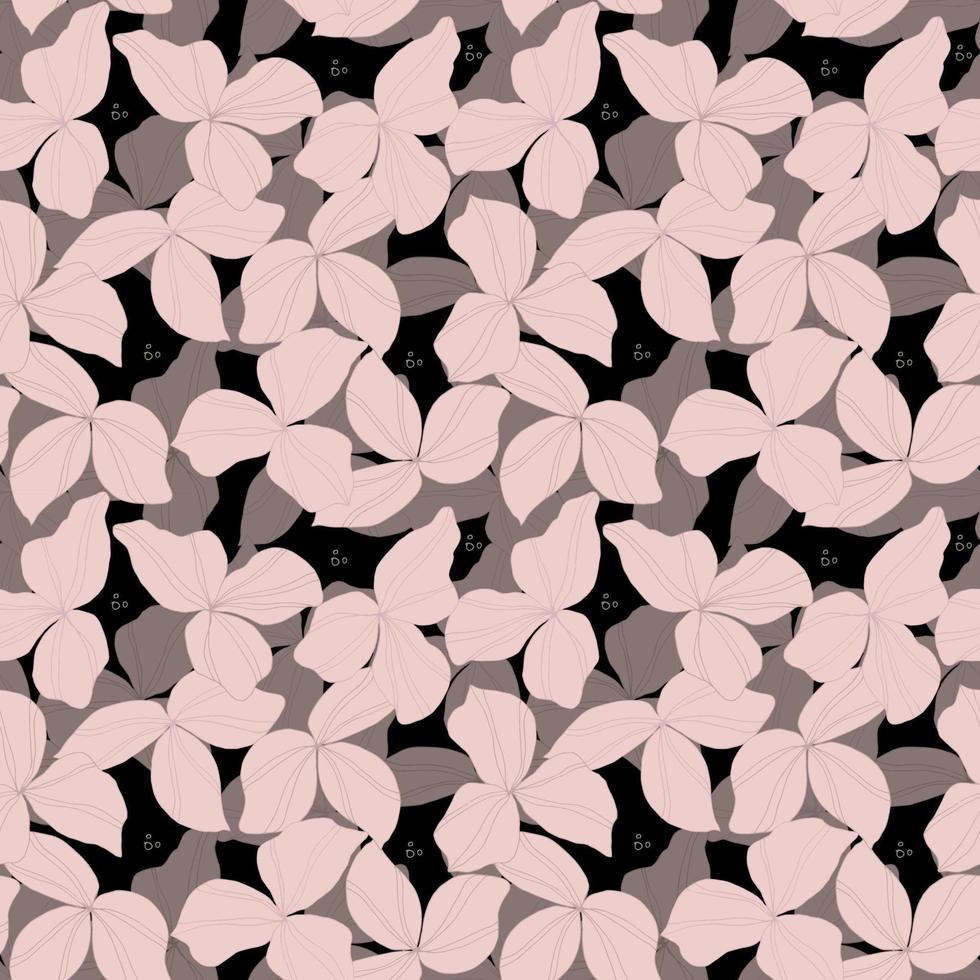 vector seamless pattern flowers . Botanical illustration for wallpaper, textile, fabric, clothing, paper, postcards