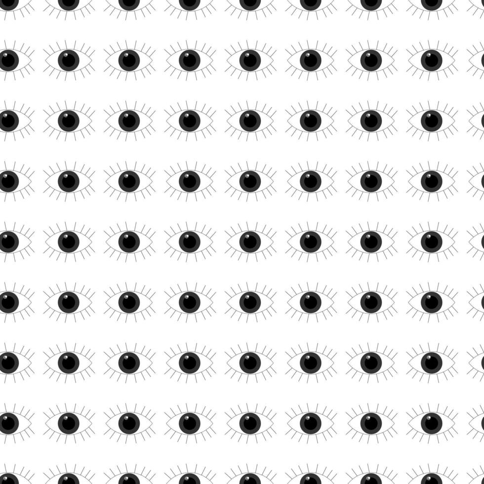 vector seamless pattern open eyes with eyelashes