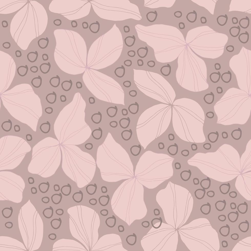vector de flores de patrones sin fisuras. Ilustración botánica para papel tapiz, textil, tela, ropa, papel, postales