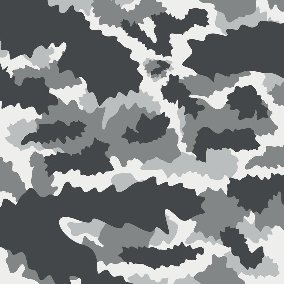 invierno nieve gris blanco campo de batalla terreno patrón de camuflaje abstracto fondo militar adecuado para ropa estampada vector