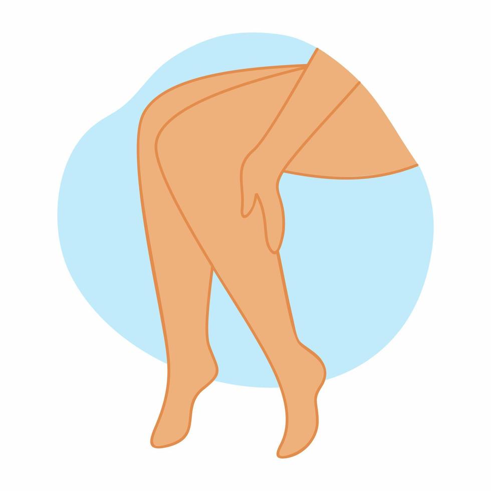 hermosas piernas femeninas. belleza y salud de la piel de los pies. vector