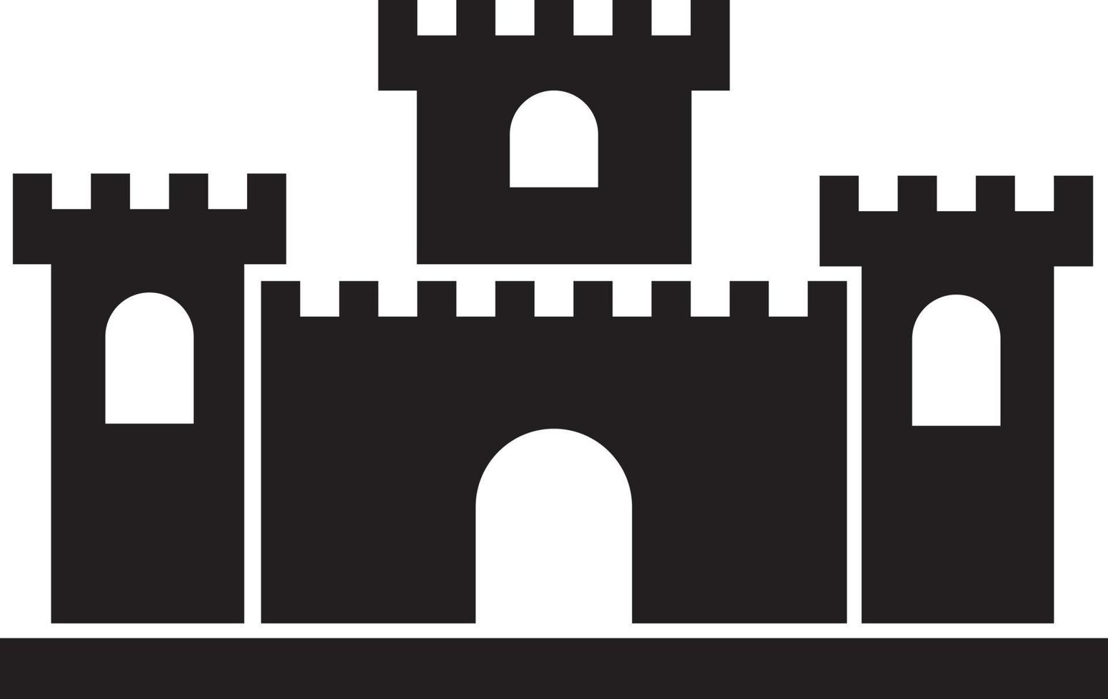 Castle simple silhouette vector