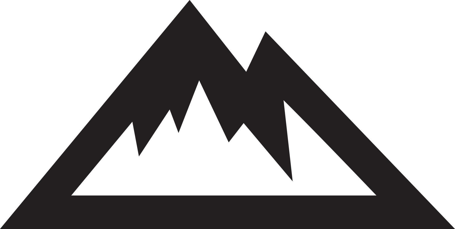 Mountains simple icon vector