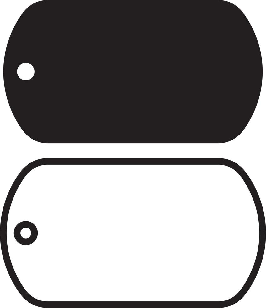 Simple blank dog tag vector