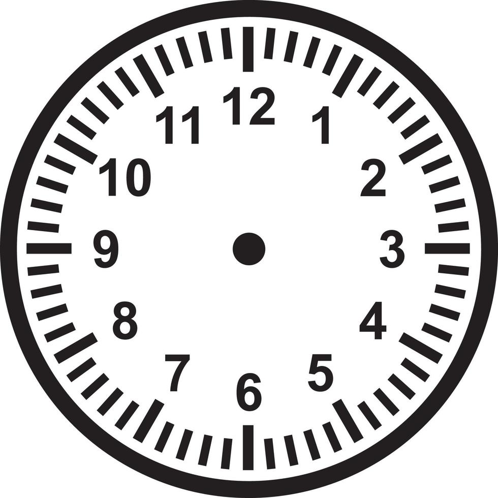 vector de cara de reloj