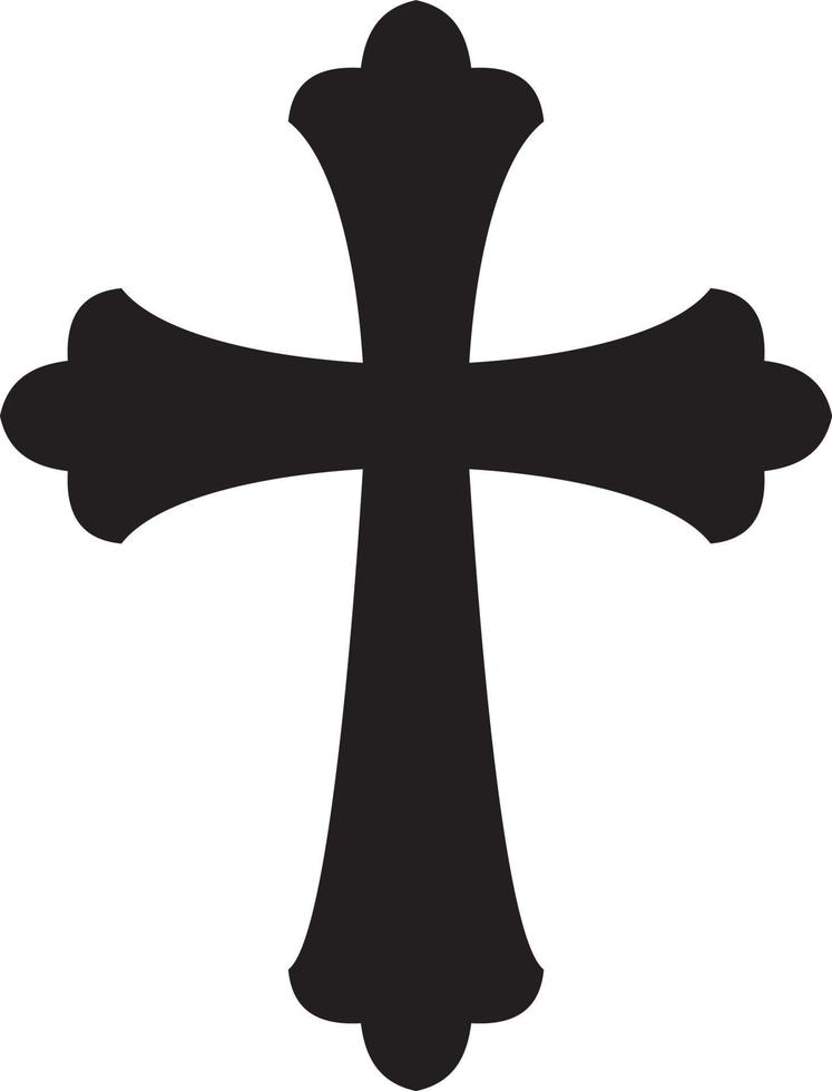 Christian Cross silhouette vector