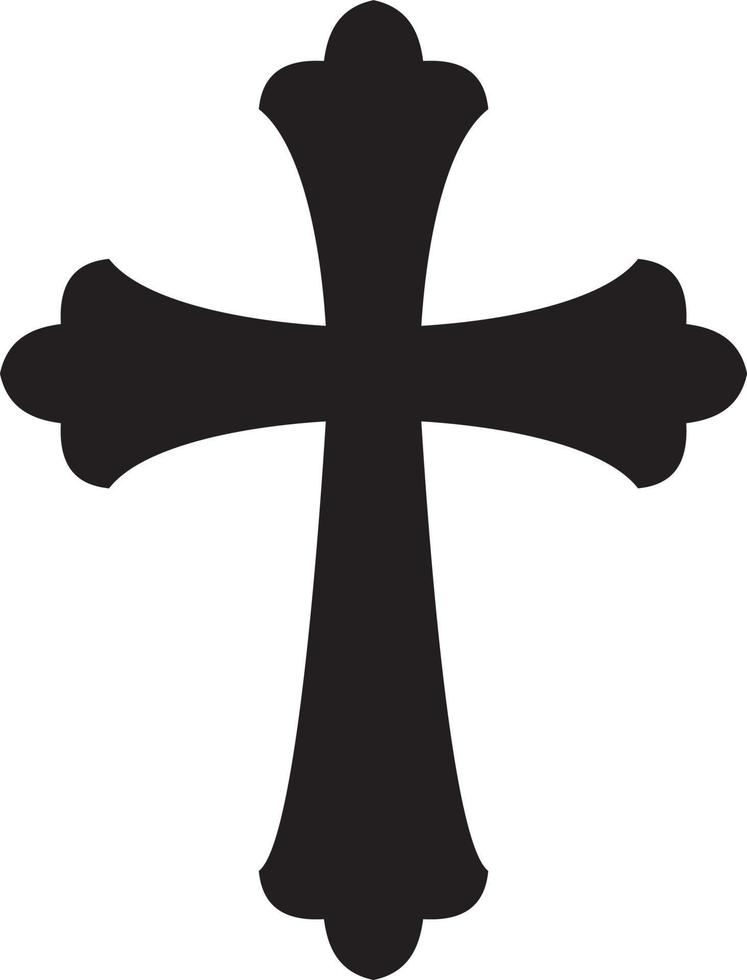 cruz cristiana silueta vector