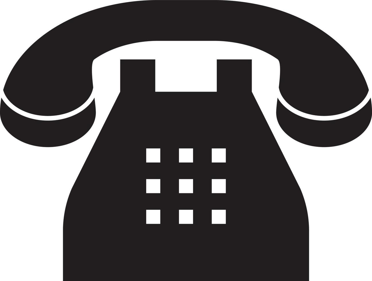 Vintage phone silhouette vector