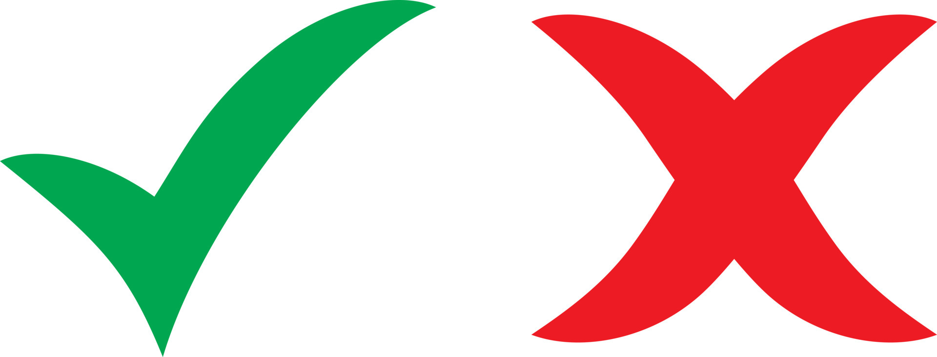 Check and X Mark 4849570 Vector Art at Vecteezy