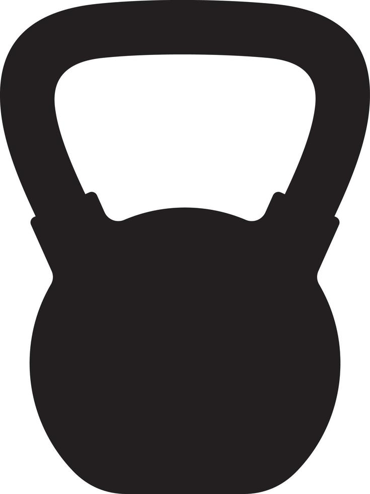 Kettlebell silhouette vector