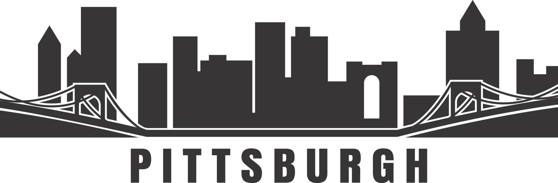Pittsburg skyline vector