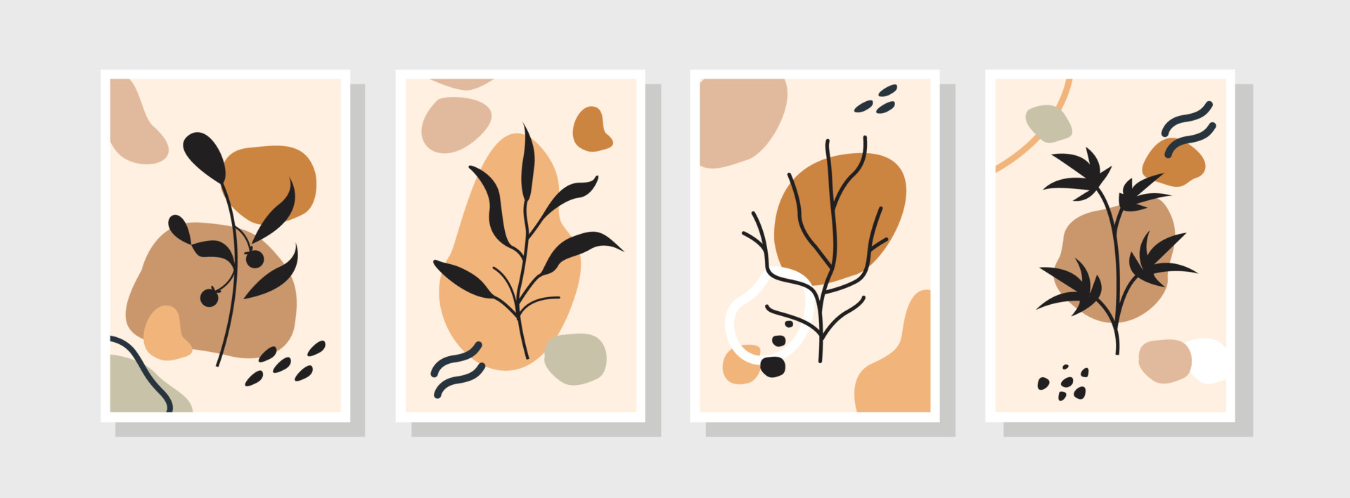 Abstract Plant Art design for print, cover, wallpaper, minimal wall art ...