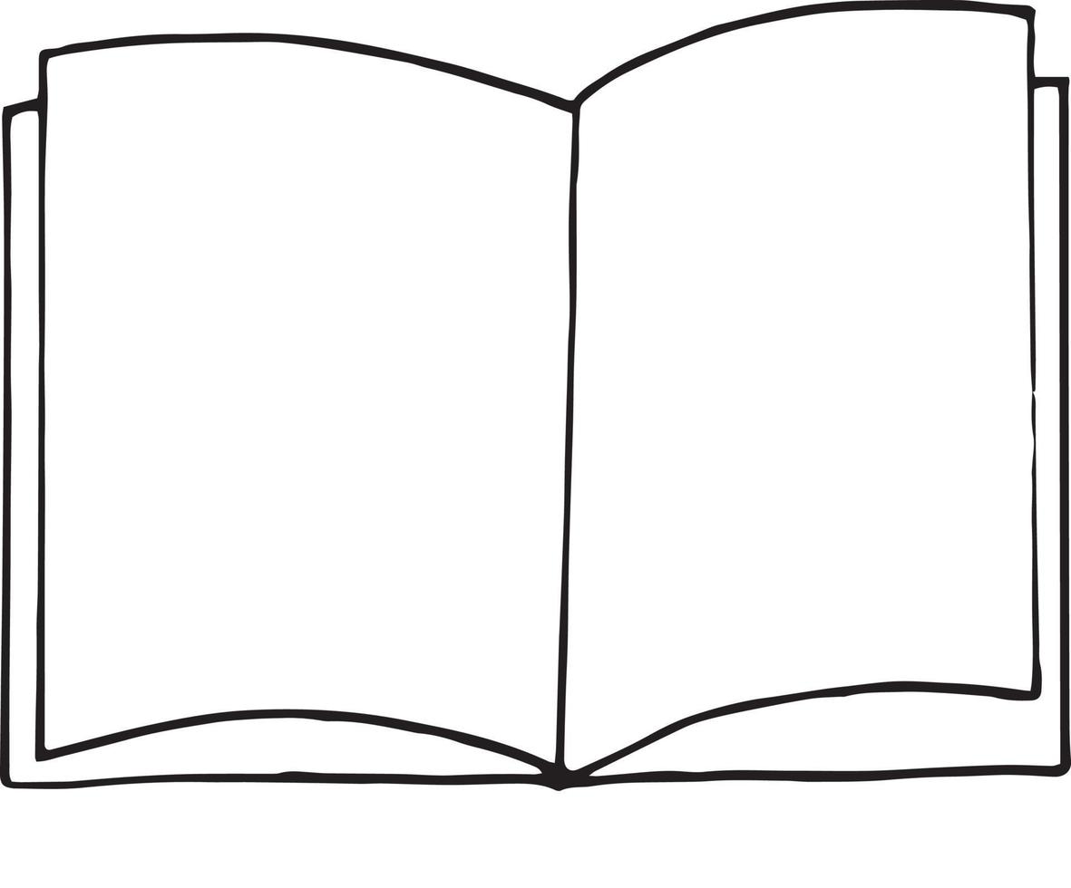 book open with blank page icon. sketch hand drawn doodle style. , minimalism, monochrome. library, learning, reading, copy space, place for text vector