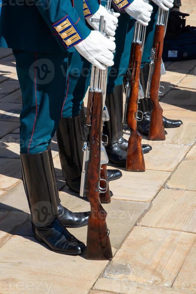 Security guard stand by in the row waiting for ceremony parade show photo