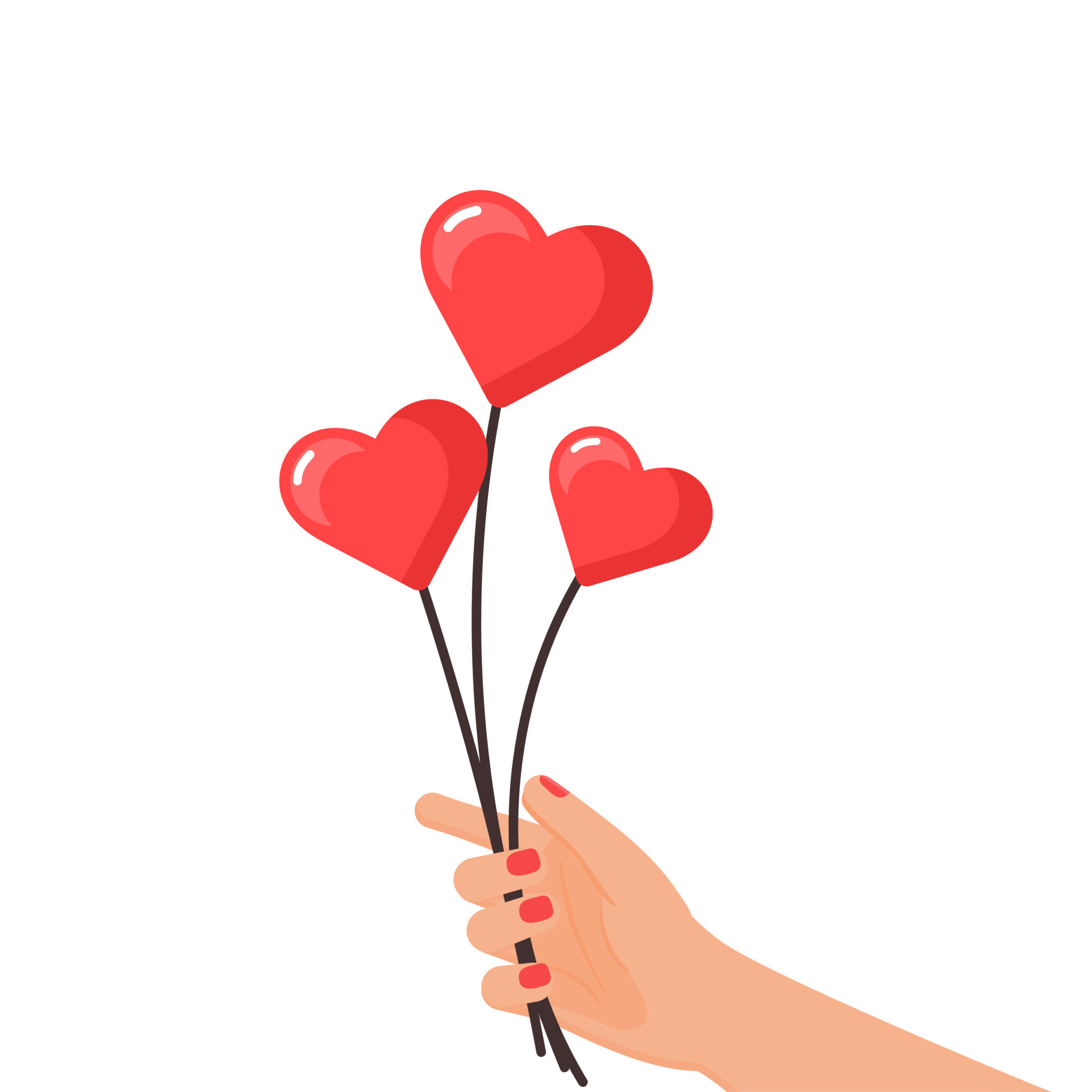 Hands Holding Heart Shaped Bubbles Valentine Celebrating Concept Festive Vector Illustration Vector Art At Vecteezy