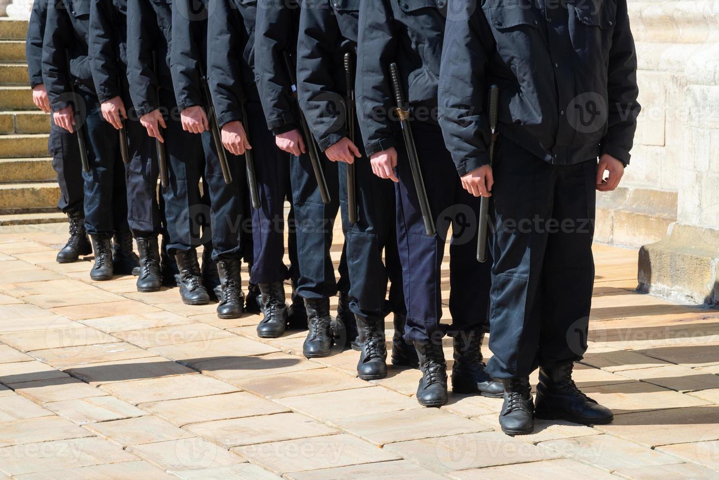 Security guard stand by in the row waiting for ceremony parade show photo