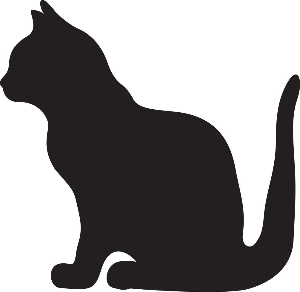 vector de silueta de gato