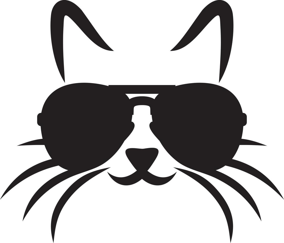 preparar Gobernar sopa gato con gafas de sol 4851273 Vector en Vecteezy