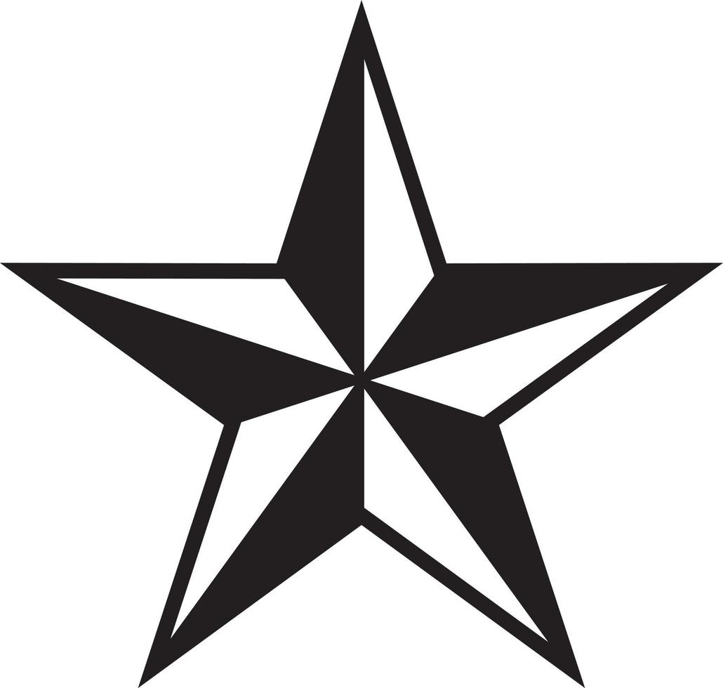 icono de estrella náutica vector