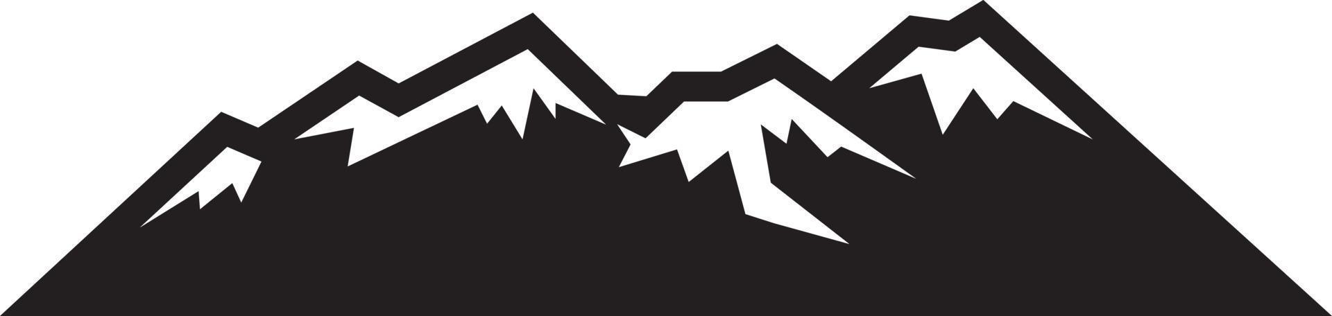 Mountains simple icon vector