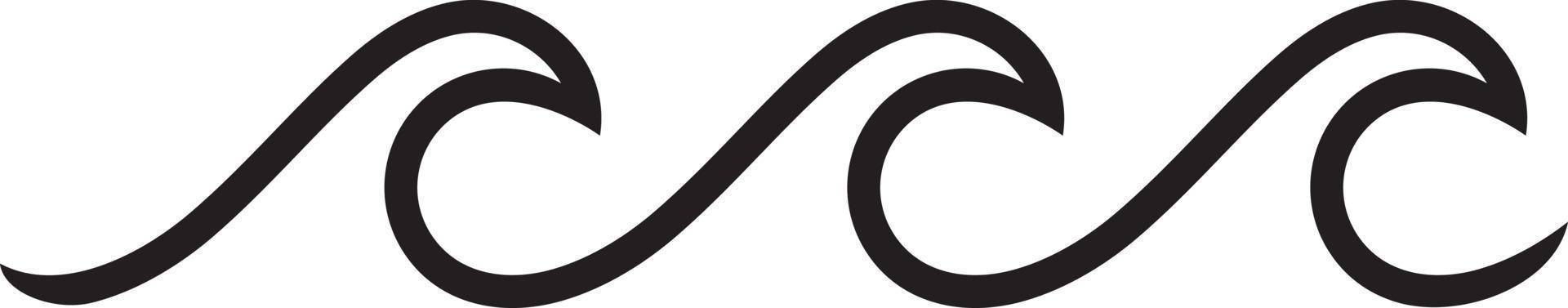 Wave outline vector