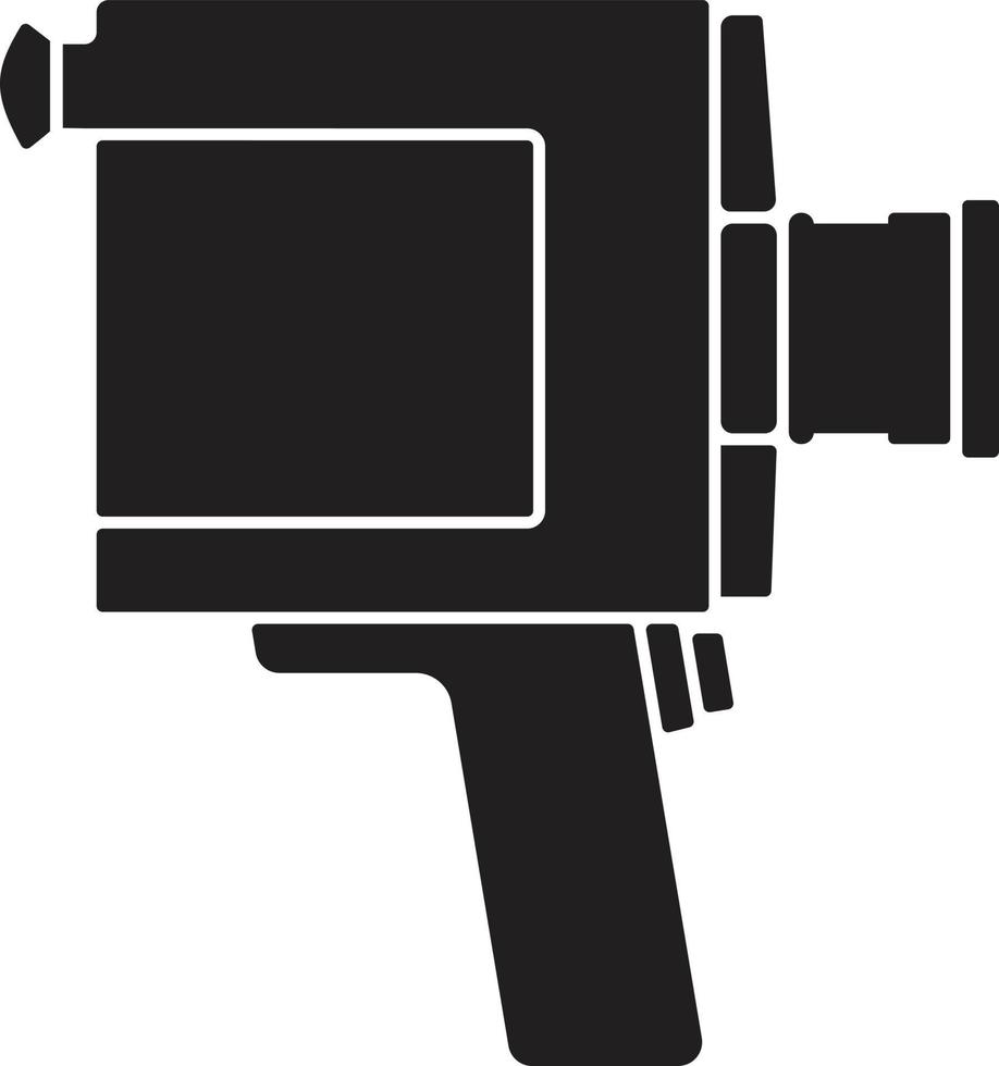 Movie camera silhouette vector