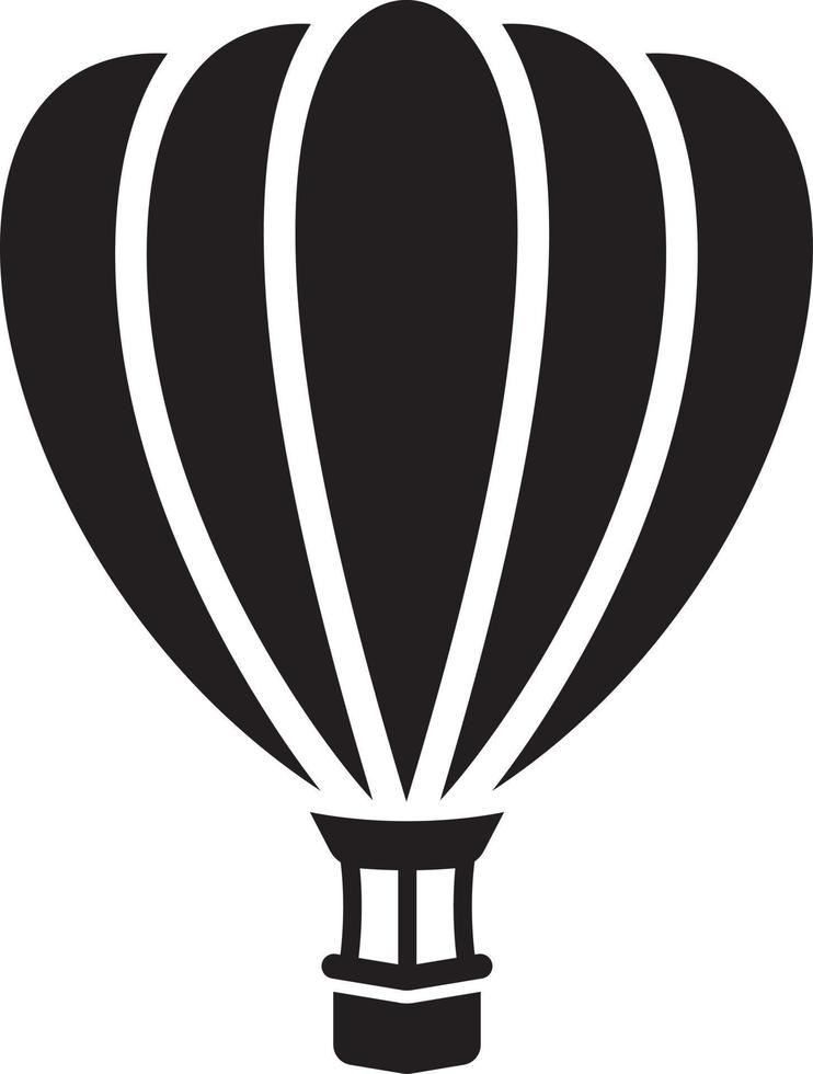 Hot air balloon silhouette vector