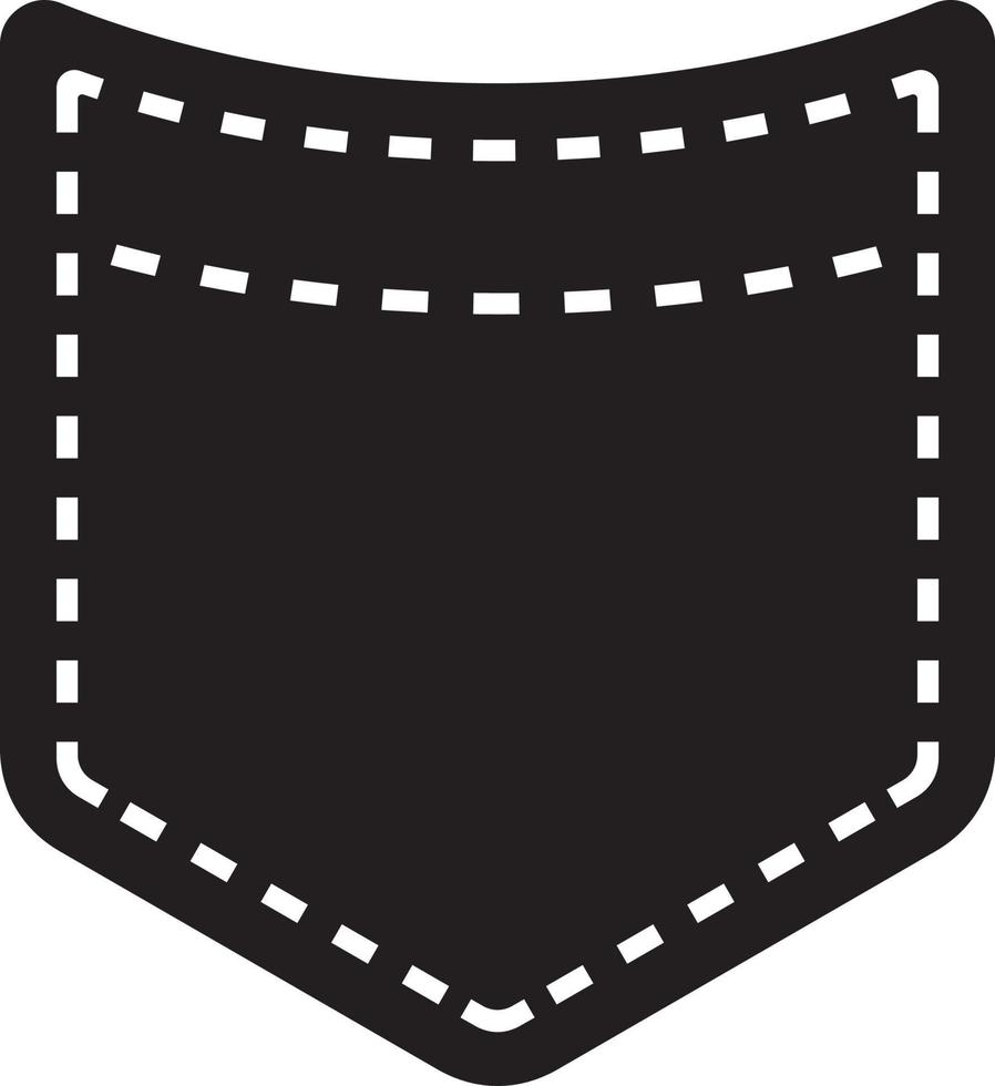 Pocket in black and white vector