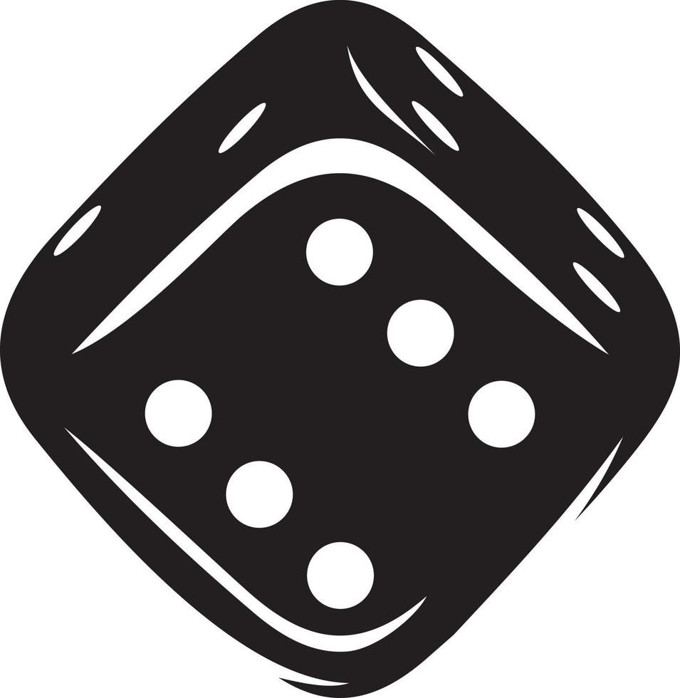 Simple Black Dice vector