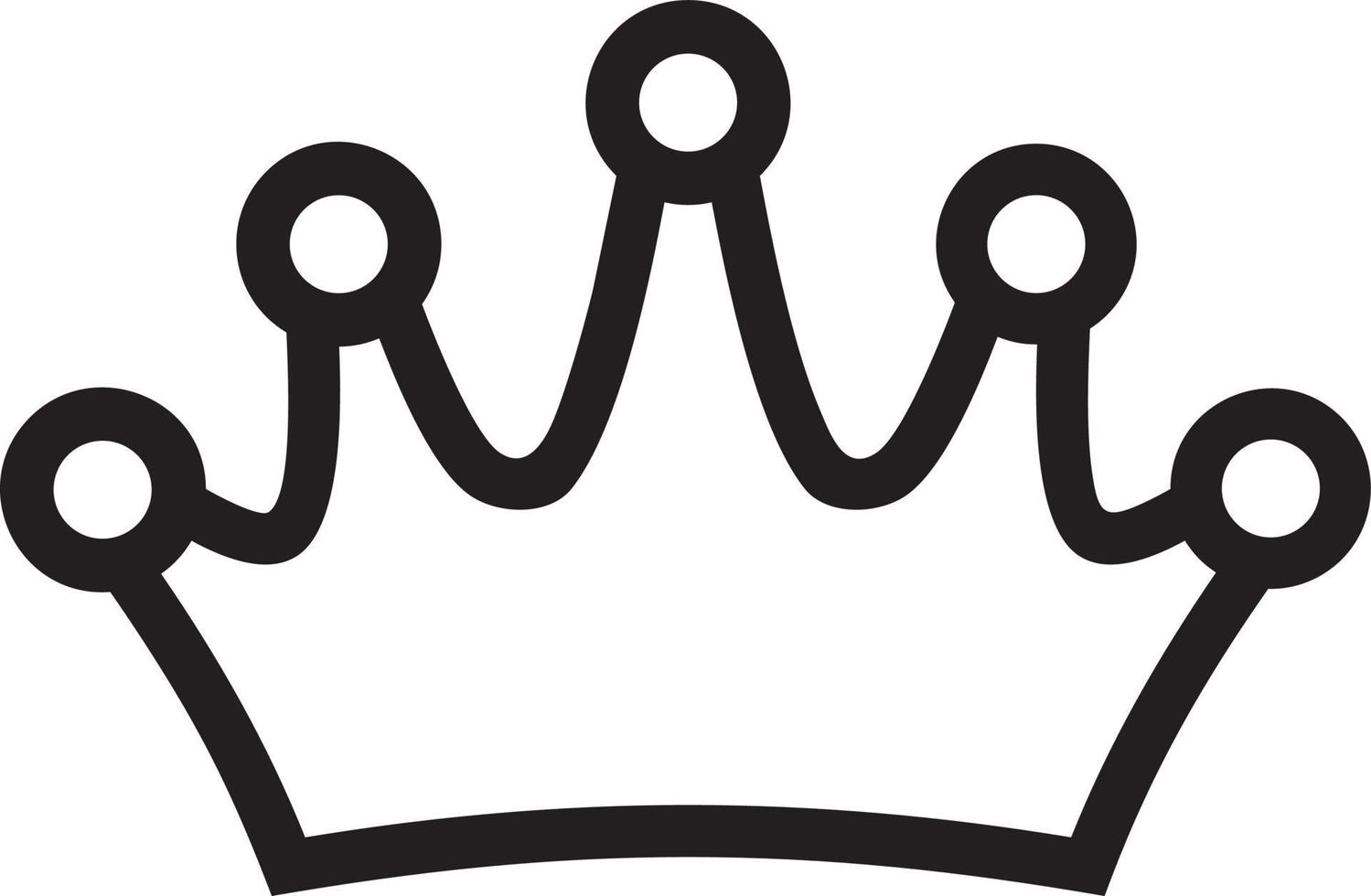 Tiara crown outline vector