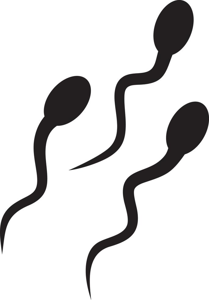 Sperm cells silhouette vector