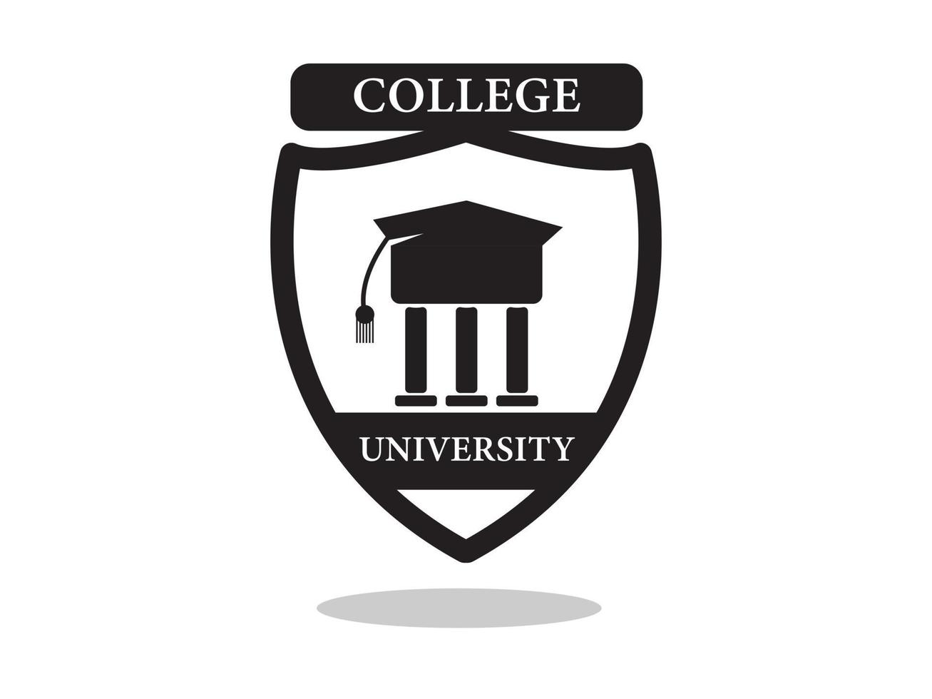 University logo or education logo concept vector illustration. University logo design template.