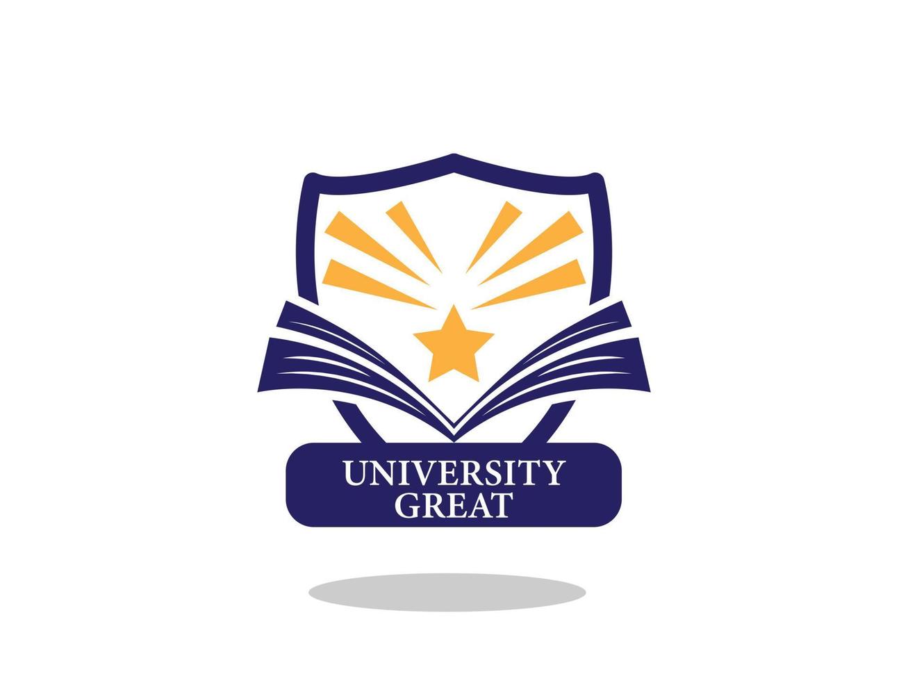 Logotipo de la universidad o ilustración de vector de concepto de logotipo de educación. plantilla de diseño de logotipo de la universidad.