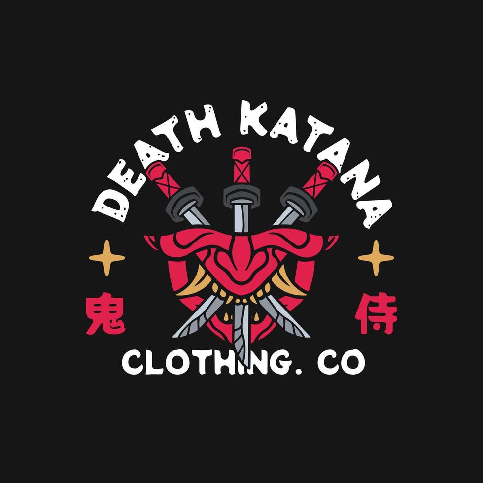 oni samurai vector illustration, transalate oni samurai