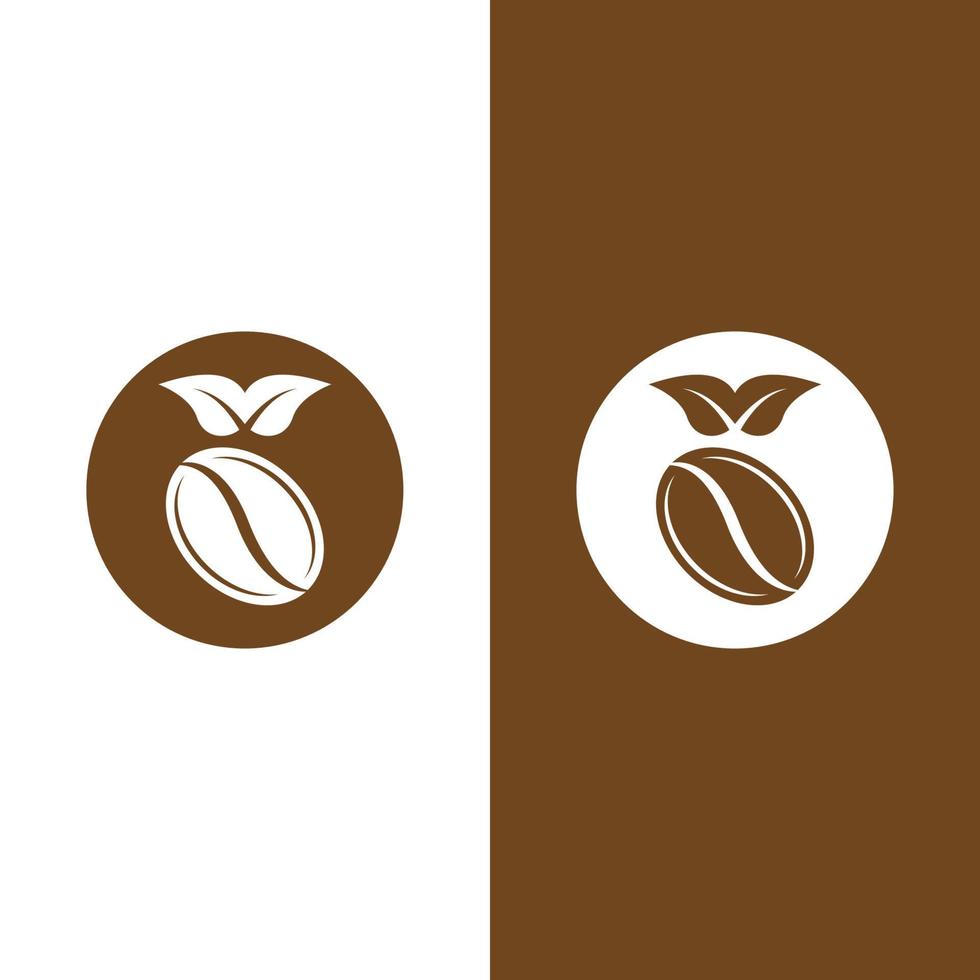 Ilustración de vector de icono de grano de café