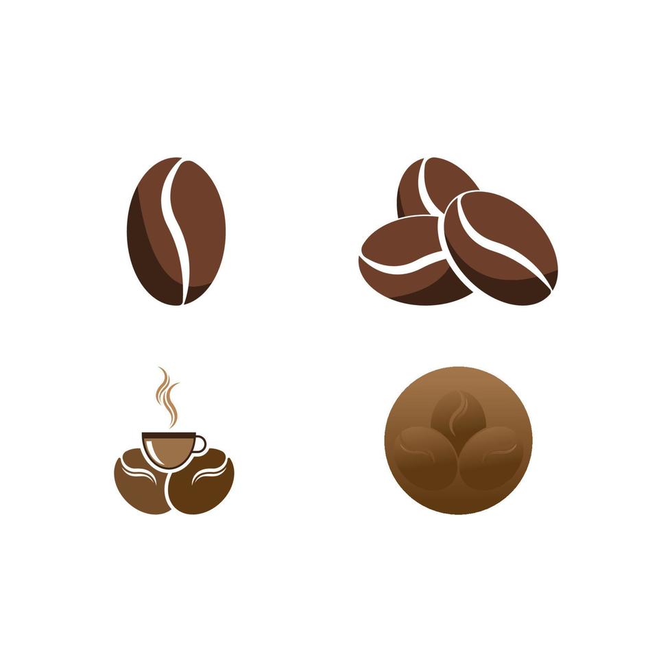 Ilustración de vector de icono de grano de café