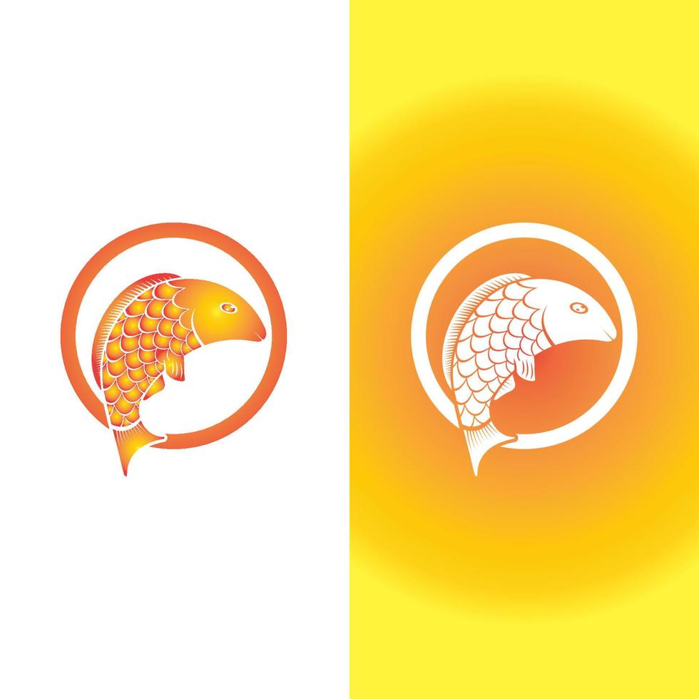 Fish logo template. Creative vector