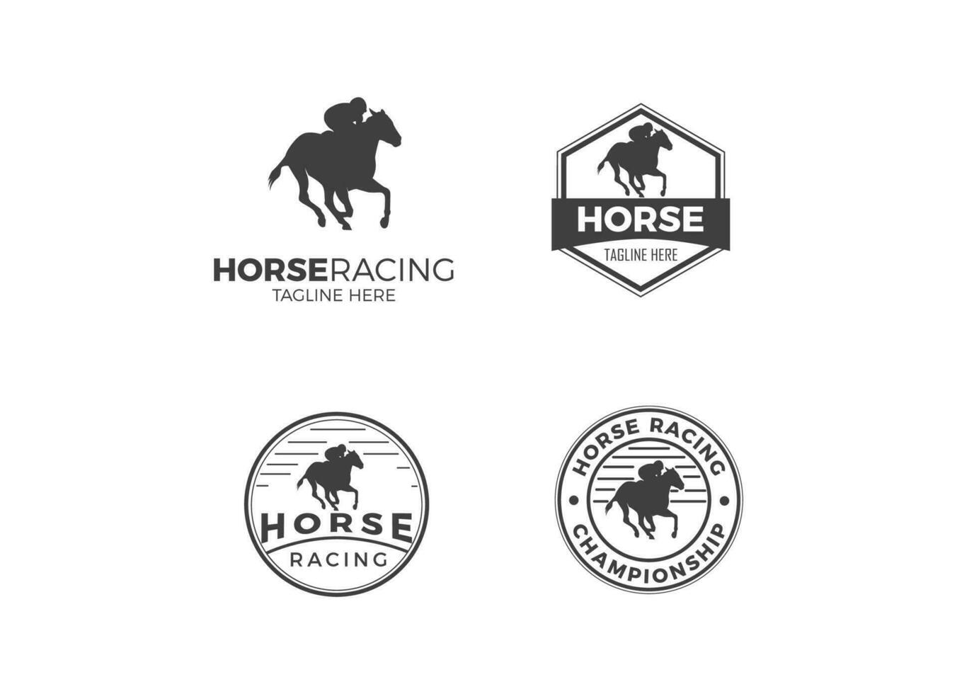 Vintage Horse Racing Logo Inspiration vector