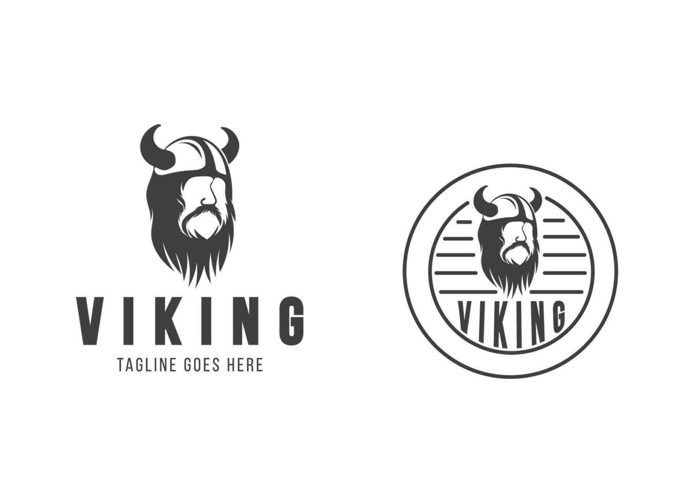 el diseño del logo vikingo vector