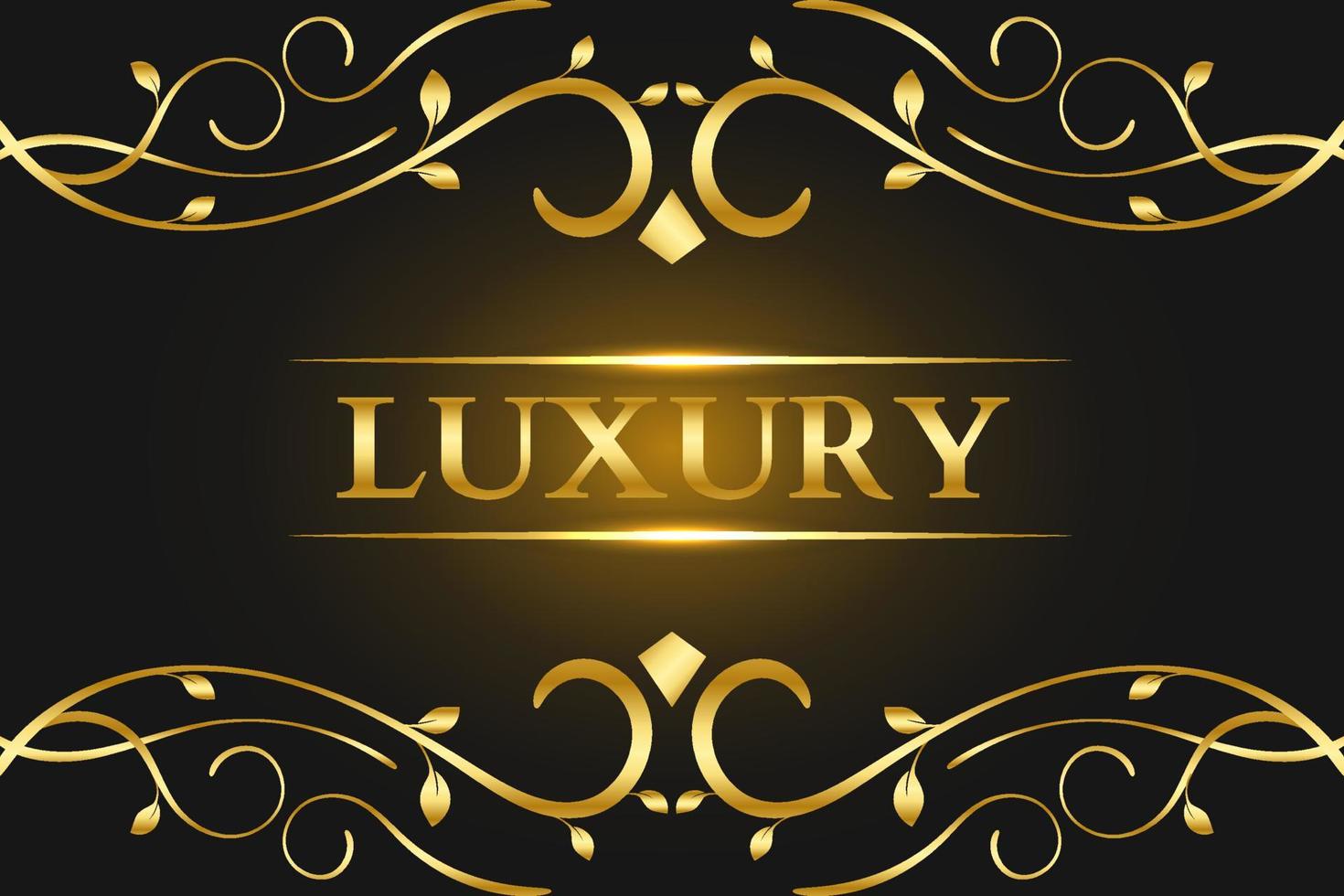 Luxury abstract vector background with gold ornament and editable text effect. Modern background.