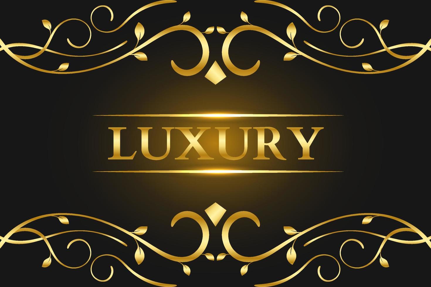 Luxury abstract vector background with gold ornament and editable text effect. Modern background.