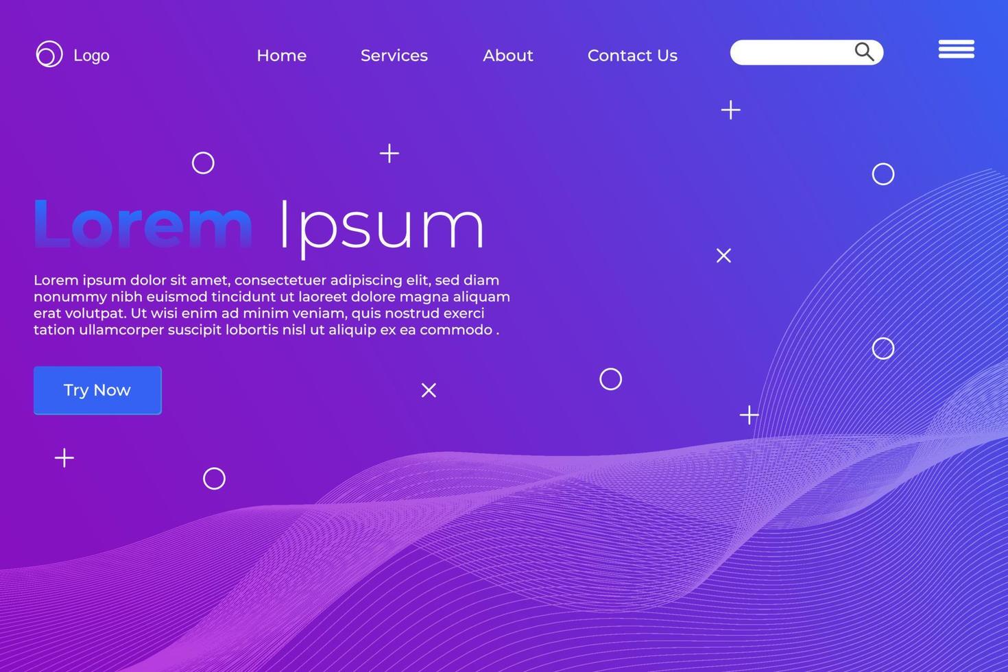 Modern geometric background. Vector illustration of web landing page template.