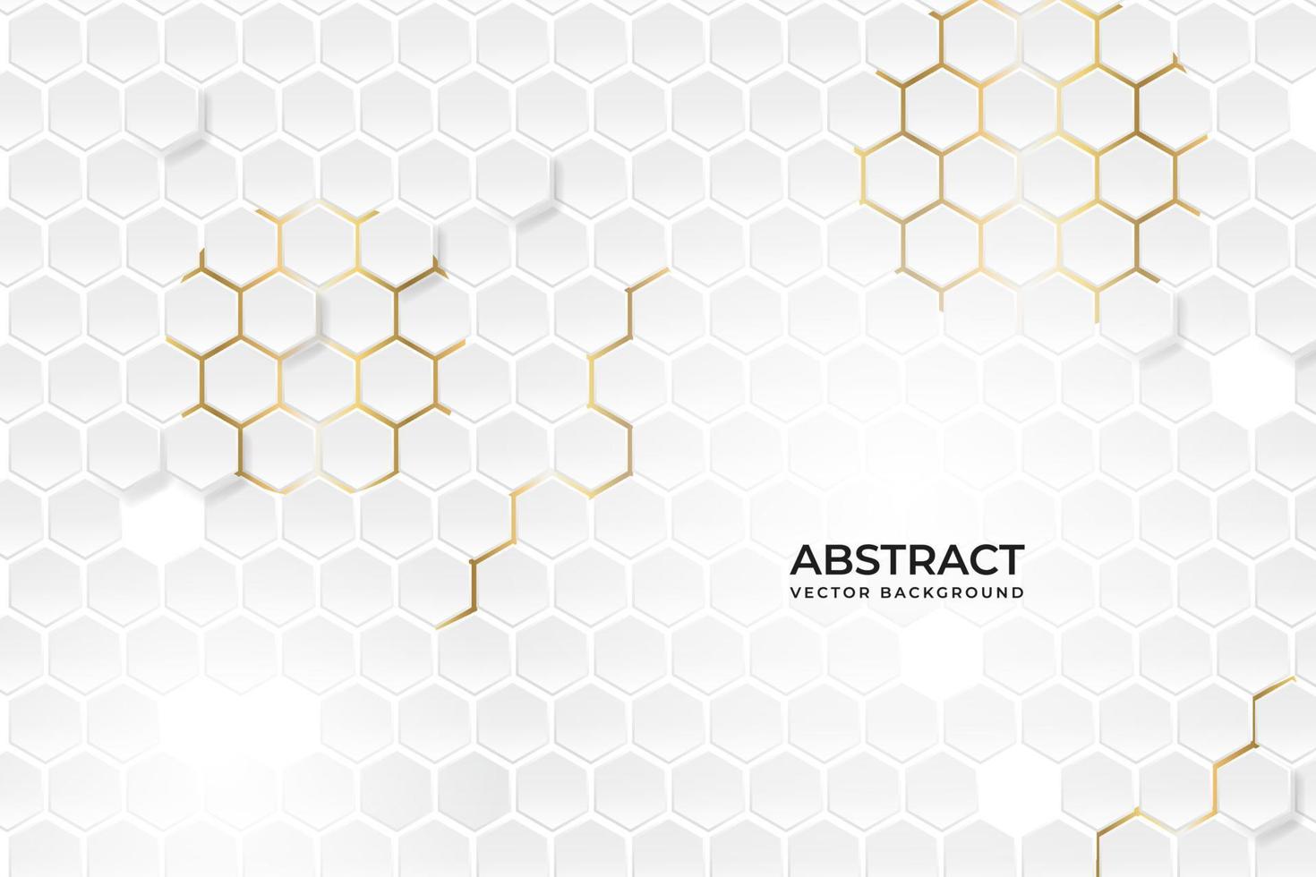 Geometric abstract background. Luxury background geometric shapes white and gold. vector