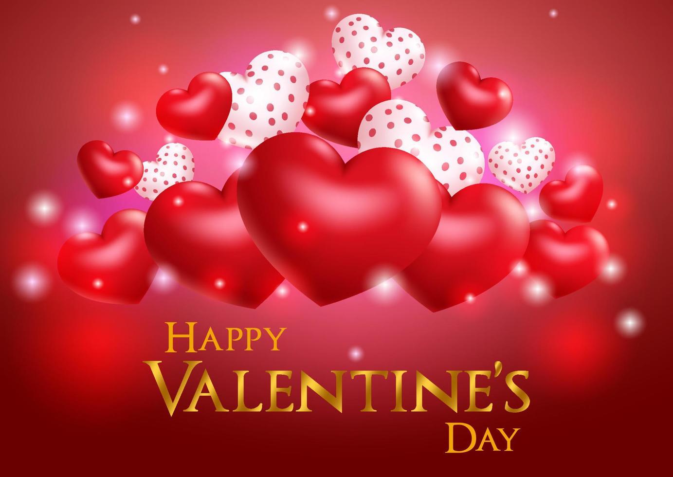 Valentine's day vector background design. Happy valentine's day ...